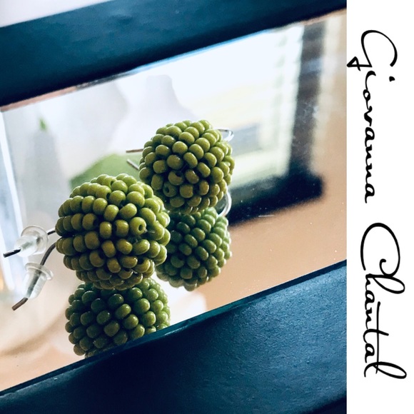 GIOVANNA CHANTAL Handmade Spiked Earrings - Green - Picture 1 of 8